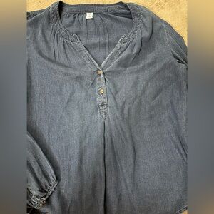 Old Navy Chambray Blue Blouse